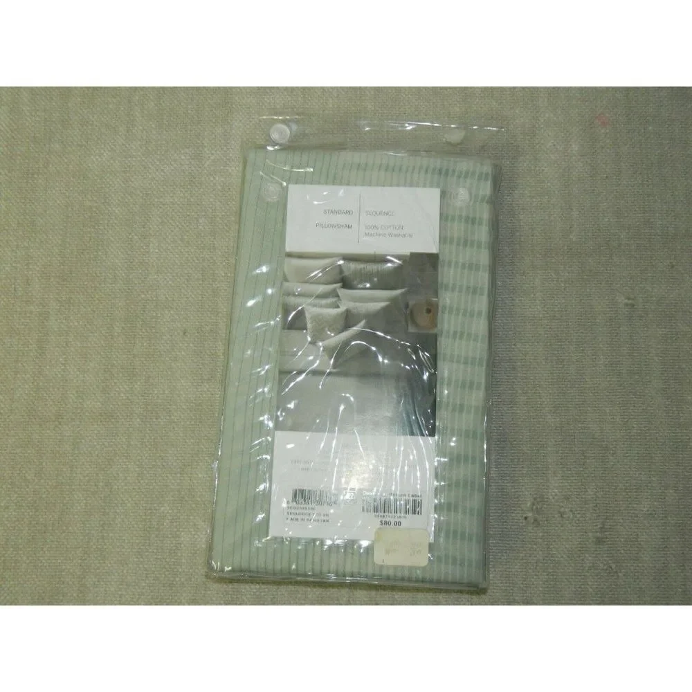 OAKE Sequence Pillow Sham  Standard Green 100% Cotton‎